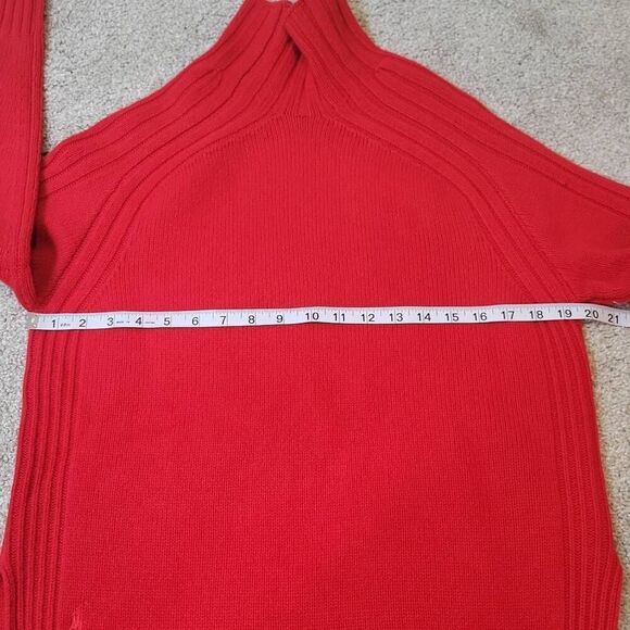 Polo Ralph Lauren Mock Neck Wool Cashmere Blend Red Sweater Size XS - Picture 10 of 11